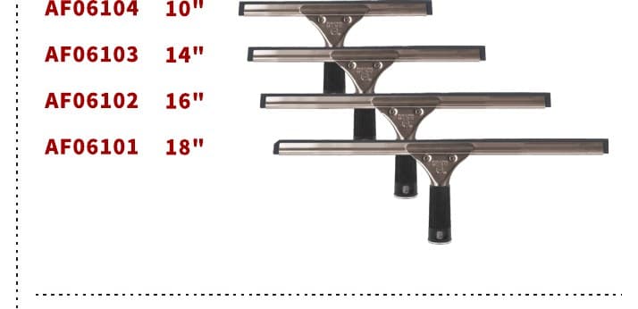 AF06100 – AF06104 Stainless Steel Window Squeegee